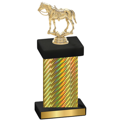 Single Gold Carbon Fiber Horses Trophy