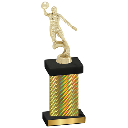 Single Gold Carbon Fiber Basketball Trophy