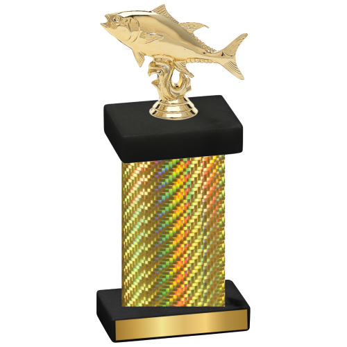 Single Gold Carbon Fiber Fishing Trophy