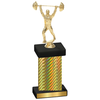 Single Gold Carbon Fiber Weights Trophy