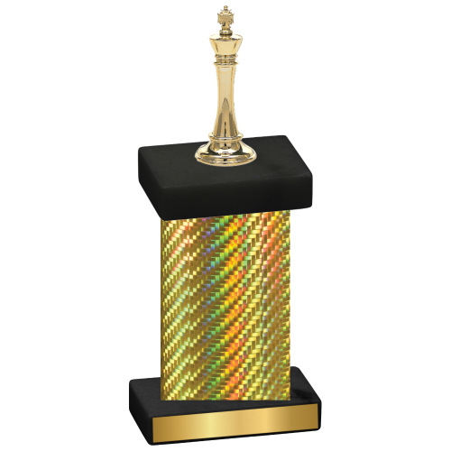 Single Gold Carbon Fiber Chess Trophy