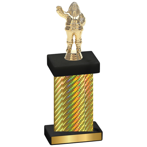 Single Gold Carbon Fiber Holiday Trophy