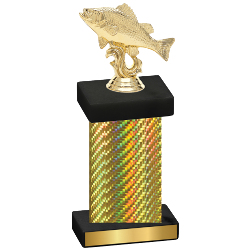 Single Gold Carbon Fiber Fishing Trophy