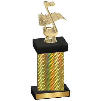 Single Gold Carbon Fiber Music Trophy