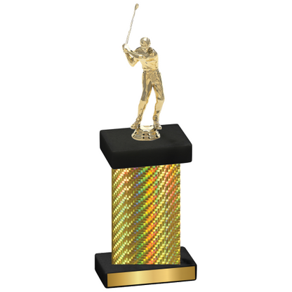 Single Gold Carbon Fiber Golf Trophy