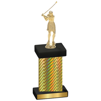 Single Gold Carbon Fiber Golf Trophy