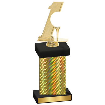 Single Gold Carbon Fiber Golf Trophy