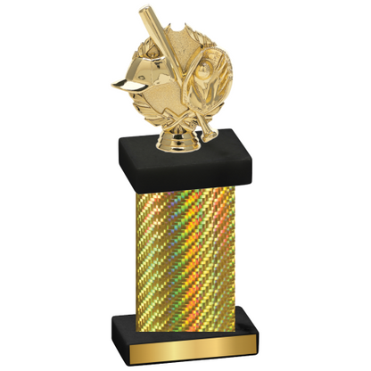 Single Gold Carbon Fiber Baseball Trophy