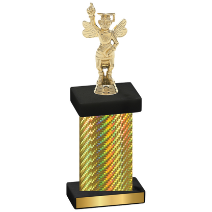 Single Gold Carbon Fiber Academics Trophy