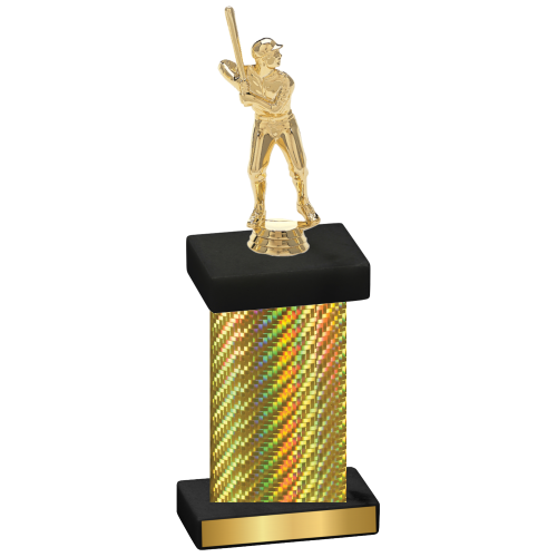 Single Gold Carbon Fiber Baseball Trophy