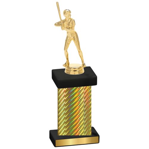 Single Gold Carbon Fiber Softball Trophy