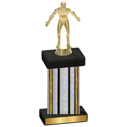 Single Silver Glacier Wrestling Trophy