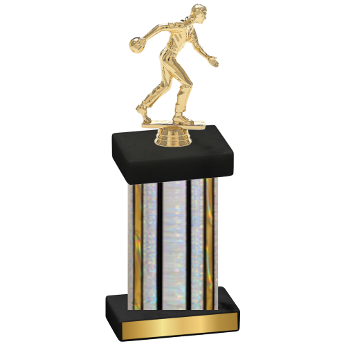 Single Silver Glacier Bowling Trophy