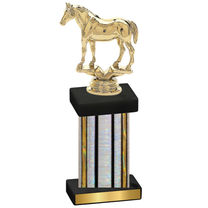 Single Silver Glacier Horses Trophy