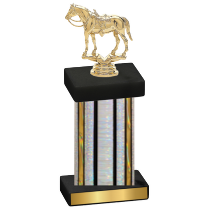 Single Silver Glacier Horses Trophy