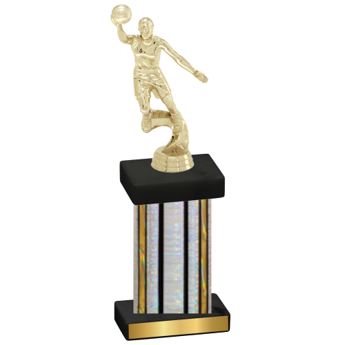 Single Silver Glacier Basketball Trophy