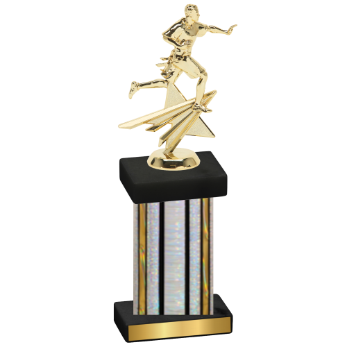 Single Silver Glacier Flag Football Trophy