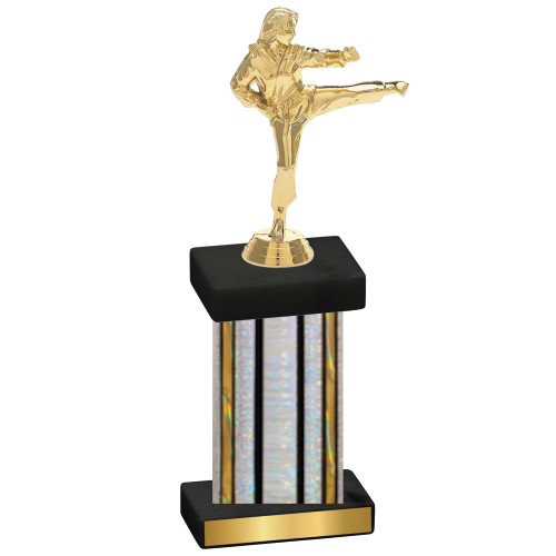 Single Silver Glacier Karate Trophy