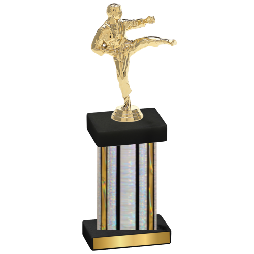 Single Silver Glacier Karate Trophy