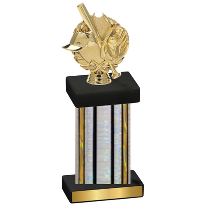 Single Silver Glacier Baseball Trophy