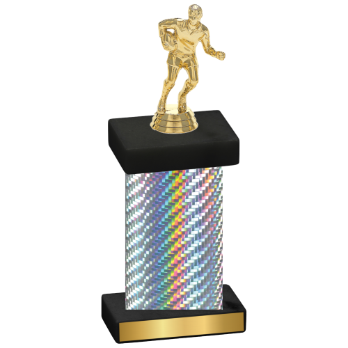 Single Silver Carbon Fiber Rugby Trophy