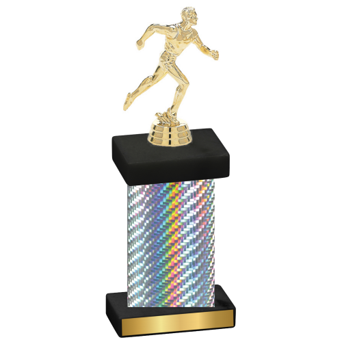 Single Silver Carbon Fiber Running Trophy