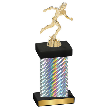 Single Silver Carbon Fiber Running Trophy