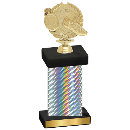 Single Silver Carbon Fiber Running Trophy