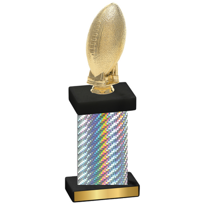 Single Silver Carbon Fiber Football Trophy