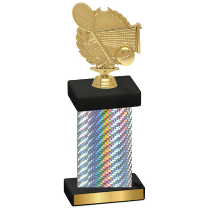 Single Silver Carbon Fiber Tennis Trophy