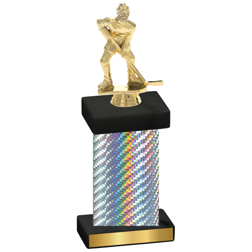 Single Silver Carbon Fiber Hockey Trophy