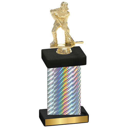 Single Silver Carbon Fiber Hockey Trophy