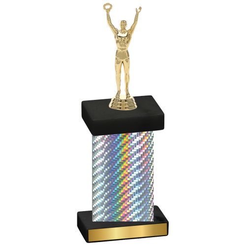 Single Silver Carbon Fiber Victory Trophy