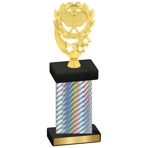 Single Silver Carbon Fiber Pickleball Trophy