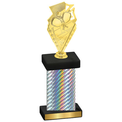 Single Silver Carbon Fiber Pickleball Trophy