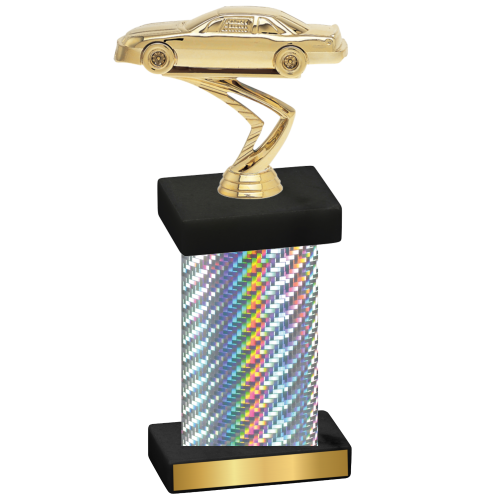 Single Silver Carbon Fiber Cars Trophy