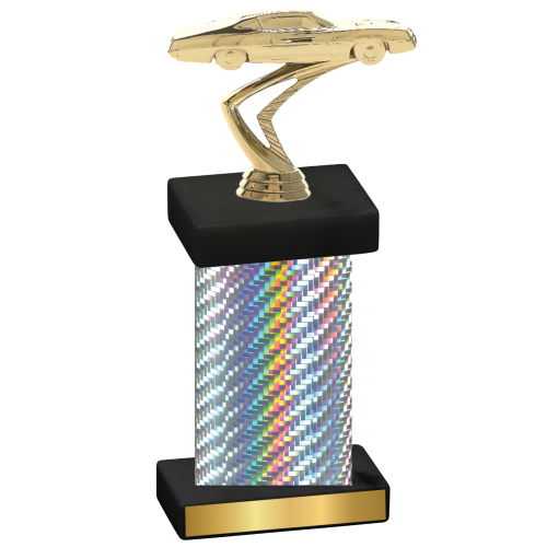 Single Silver Carbon Fiber Cars Trophy