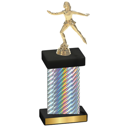 Single Silver Carbon Fiber Skater Trophy