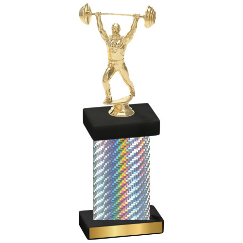 Single Silver Carbon Fiber Weights Trophy