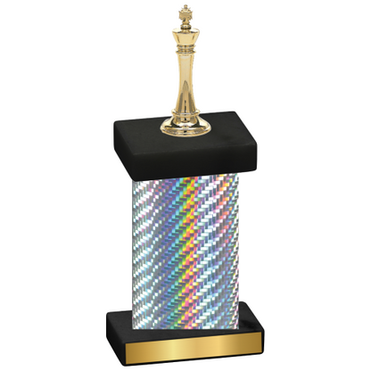 Single Silver Carbon Fiber Chess Trophy