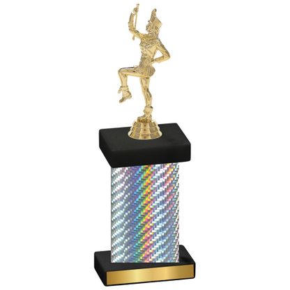 Single Silver Carbon Fiber Majorette Trophy