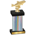 Single Silver Carbon Fiber Fishing Trophy