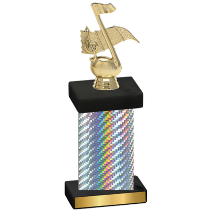 Single Silver Carbon Fiber Music Trophy