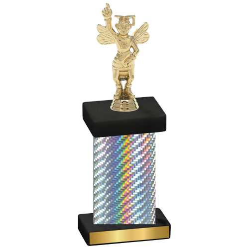 Single Silver Carbon Fiber Academics Trophy