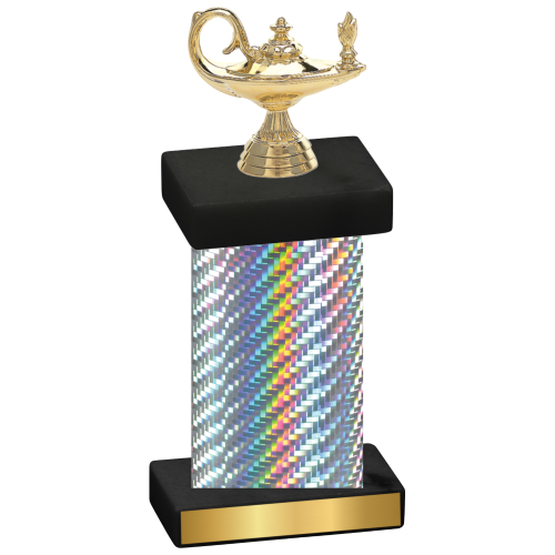 Single Silver Carbon Fiber Academics Trophy