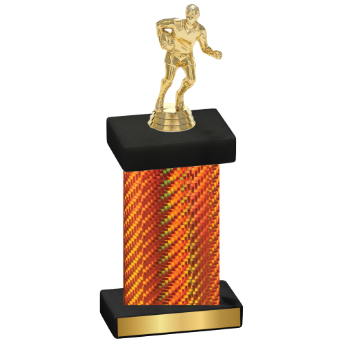 Single Orange Carbon Fiber Rugby Trophy