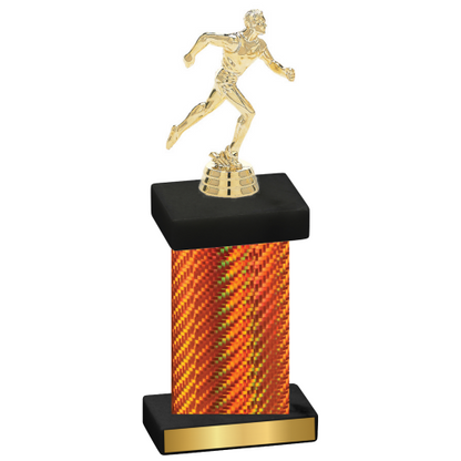 Single Orange Carbon Fiber Running Trophy