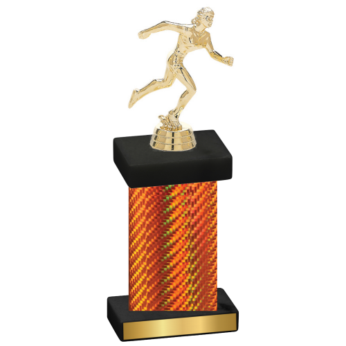 Single Orange Carbon Fiber Running Trophy