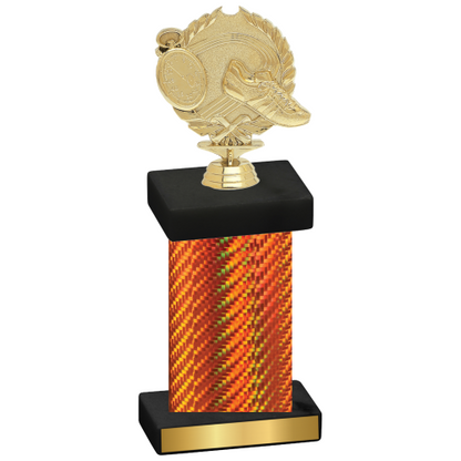 Single Orange Carbon Fiber Running Trophy