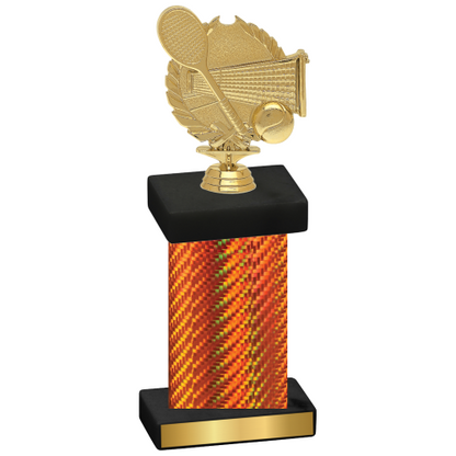 Single Orange Carbon Fiber Tennis Trophy